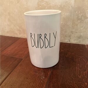 Rae Dunn by Magenta Ceramic Wine Champagne Chiller: “BUBBLY” 7" Tall